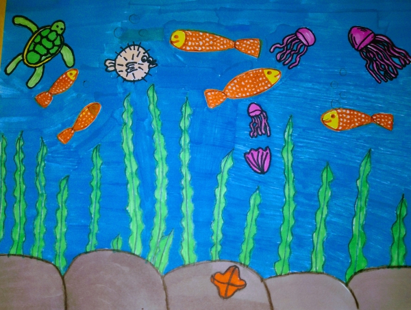 Kunstwerke einer Unterwasserwelt der Fische (Jahrgang 5)